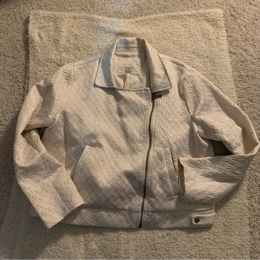 A New Day Cream & Gold jacket